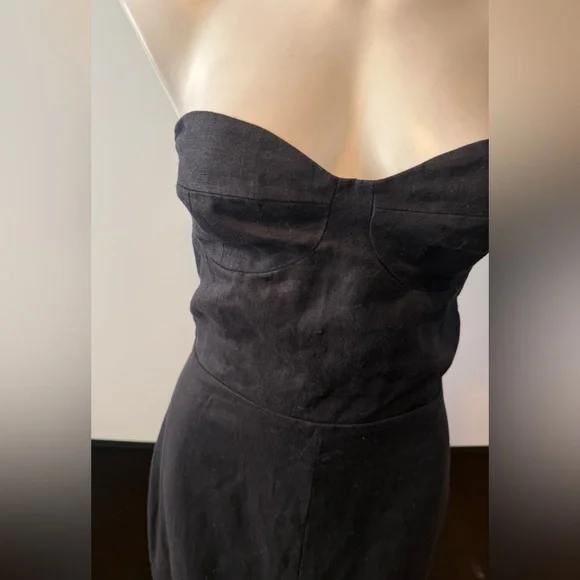 Reformation Black Linen Oboe Dress - Picture 9 of 11